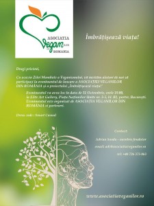 „ÎMBRĂŢIŞEAZĂ VIAŢA!“ - Conferința de lansare a ASOCIAŢIEI VEGANILOR DIN ROMÂNIA